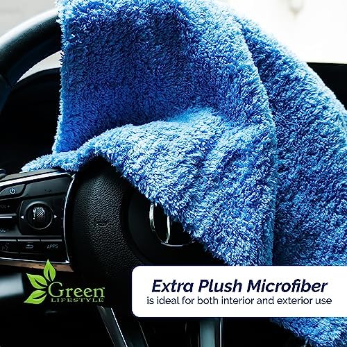 GREEN LIFESTYLE Chamois Cloth Microfiber Cleaning Cloth 6 Pack, Borderless - Image 7