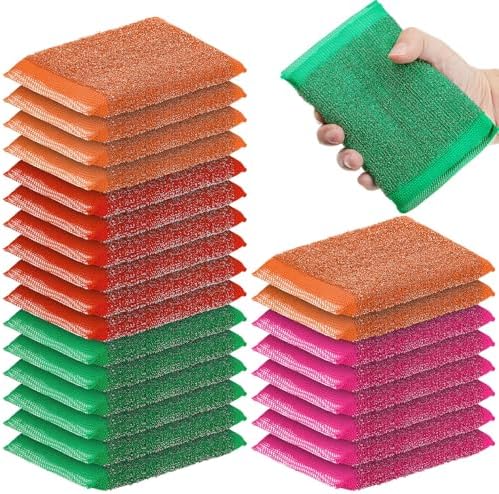 Thyle 24 Pack Kitchen Sponges for Dish, Non Scratch Scrubber, Vibrant Color by Thyle