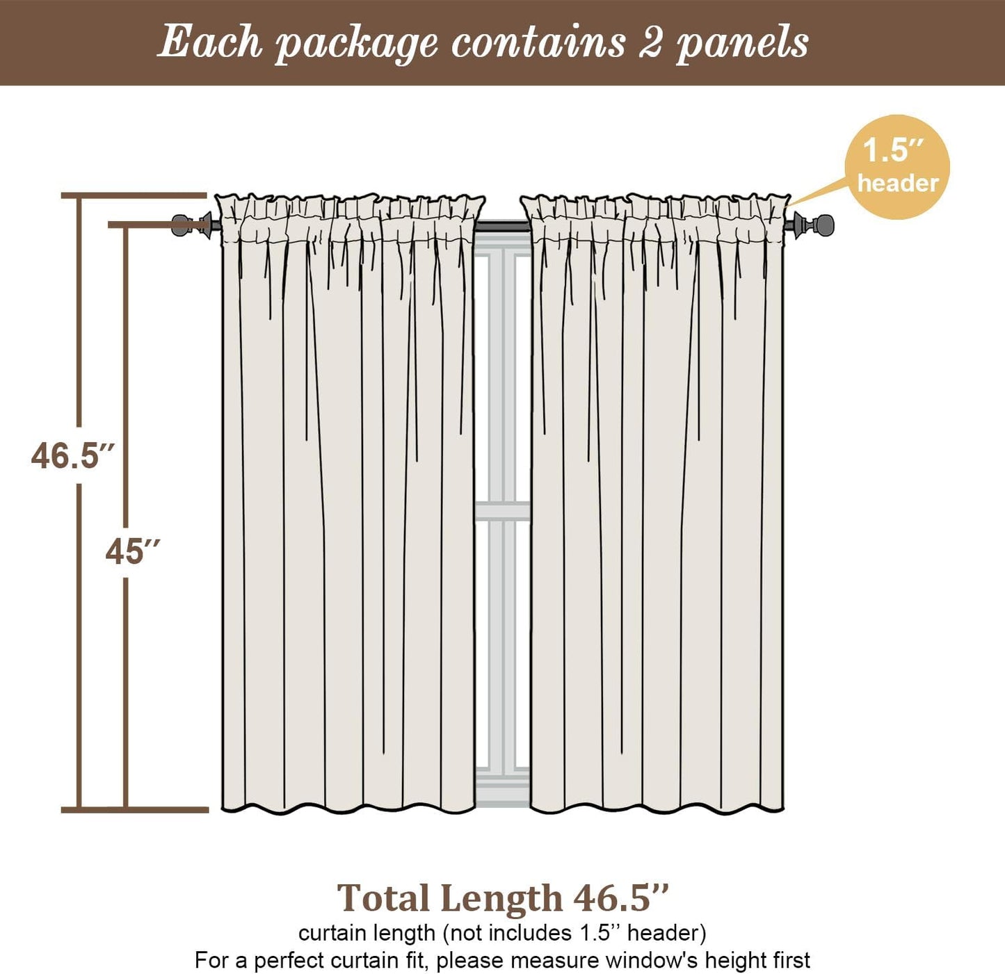 Chyhomenyc Hunter Green Sheer Curtains 45 Inch Long 2 Panels, Short Voile Drapes for Dinning Small Windows Bathroom Living Room Bedroom, Rod Pocket, 42Wx45L Inches