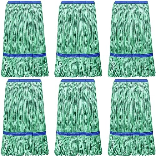 Eccliy 6 Pack Mop Heads Replacement 18 Oz Loop End by Eccliy