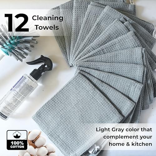 Light Gray Cotton Cleaning Rags - Image 3