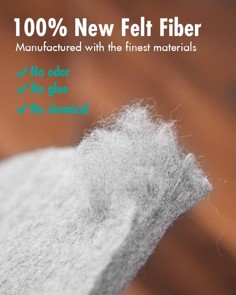 Double-Sided Non Slip Rug Pad Gripper - 2x4 Feet 1/4” Thick Dual Surface Felt Under Rug for Area Rugs and Hardwood Floors,Super Cushioned Non Skid Carpet Padding