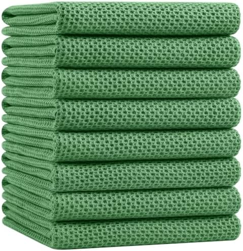 Homaxy 100% Cotton Oversized Waffle Weave Kitchen Towels 8-Pack by Homaxy