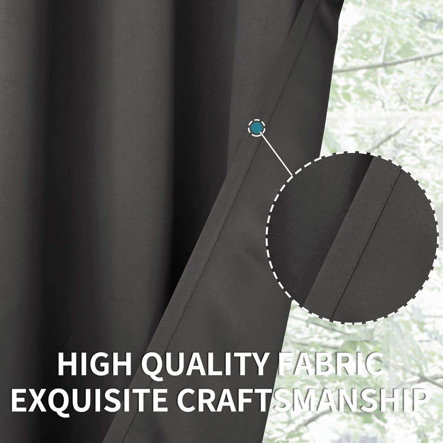 BGment Thermal Blackout Curtains 63 Inches Length for Bedroom Window, Dark Grey Room Darkening Insulated Drapes with Rod Pocket for Living Room, 42 x 63 Inch, 2 Panels