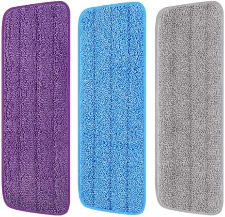 3 Pack 16.5 inch Reusable Mop Pads Microfiber Spray Mop Replacement Heads by H-Gamely