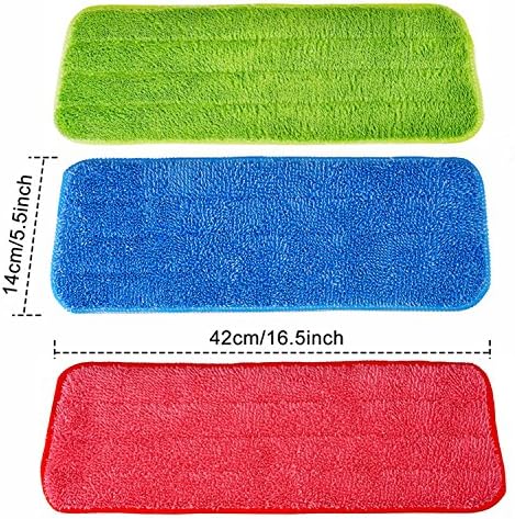 Shappy 3 Pack Reusable Microfiber Mop Pads Spray Mop Replacement Heads Cleaning - Image 4
