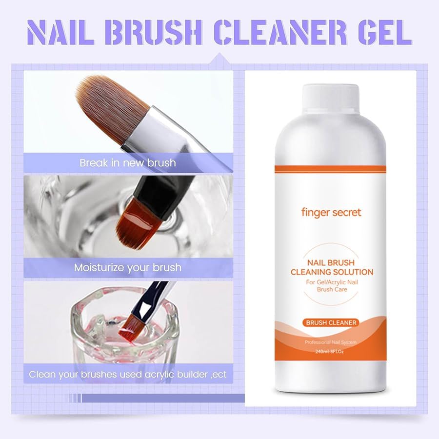 Nail Brush Cleaner & Revitalizing Solution– Fast-Acting 240ML - Image 3