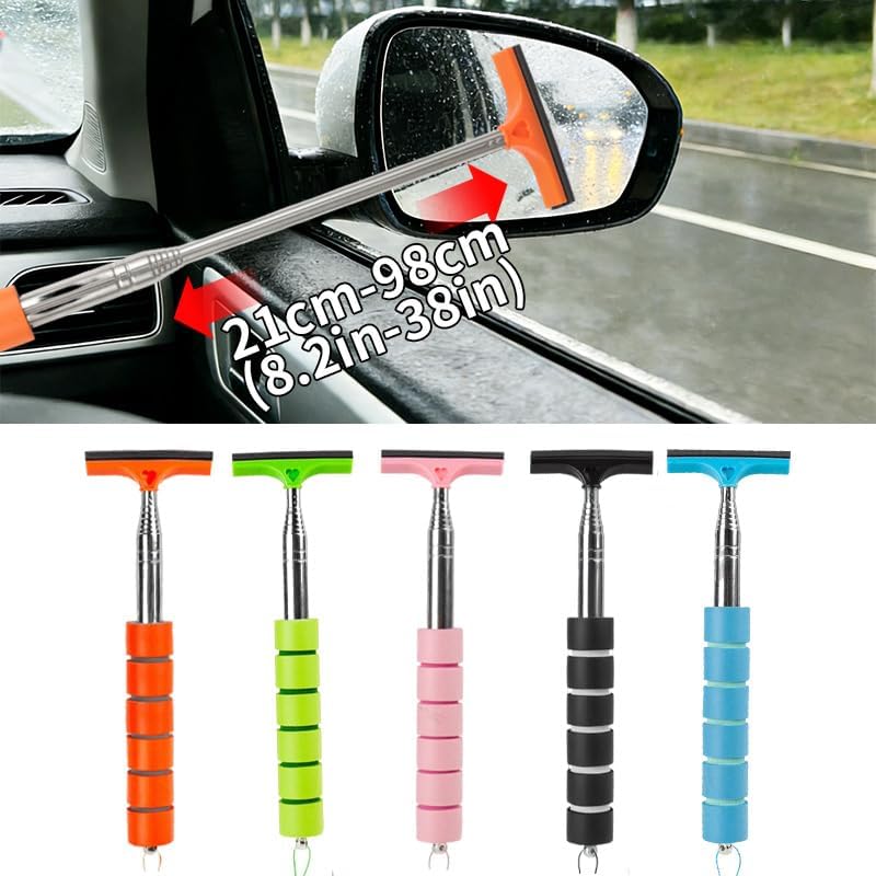 5 PCS Side Mirror Squeegee, Retractable Car Rearview Mirror Wiper - Image 7