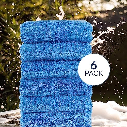 GREEN LIFESTYLE Chamois Cloth Microfiber Cleaning Cloth 6 Pack, Borderless - Image 6