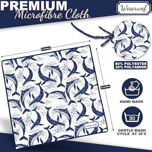 WESERWEF Design Microfiber Glasses Cleaning Cloth – Premium Cleaning Cloth - Image 2