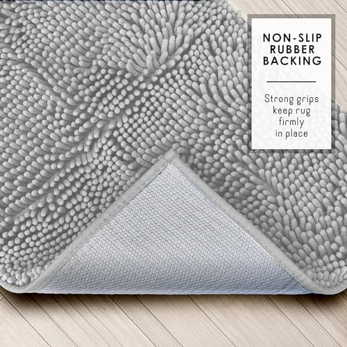 Hearth & Harbor Bathroom Rugs, Chenille Bath Mat - Image 5