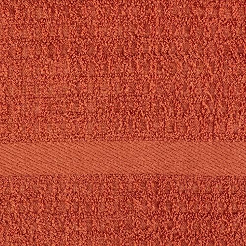 DII Basic Terry Collection Waffle Dishtowel Set, Solid Spice, 4 Piece - Image 4