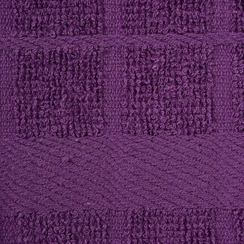 DII Basic Terry Collection Windowpane Dishtowel Set, Eggplant Solid, 4 Piece - Image 3