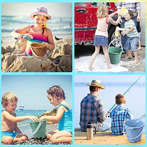 Jumbo Avocado Castle Model Beach Gear 7" Large Sand Buckets Pails Beach Water - Image 6