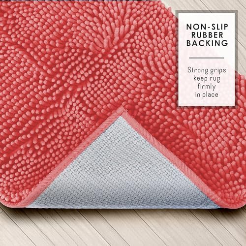 Hearth & Harbor Bathroom Rugs, Chenille Bath Mat - Image 6