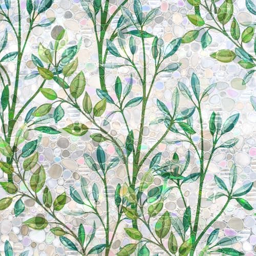 LEMON CLOUD Window Privacy Film Rainbow Stained Glass Cling, 17.5″ x 157.4″ by LEMONCLOUD