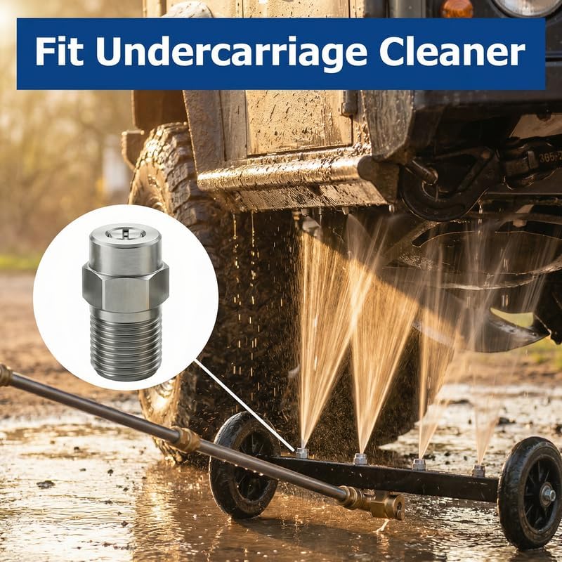 Surface Cleaner Tips Water Broom Spray Nozzles 0°/15°/25°/40° Angles, 304 - Image 6