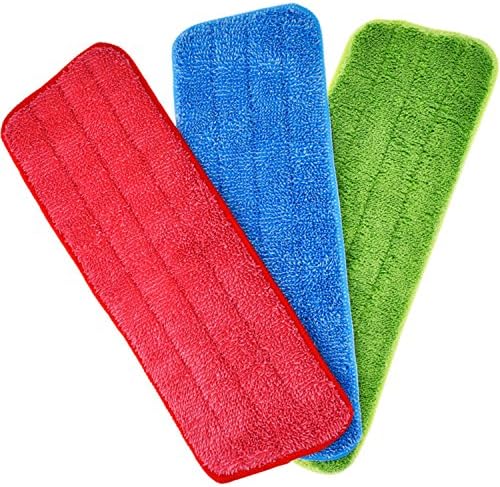 Shappy 3 Pack Reusable Microfiber Mop Pads Spray Mop Replacement Heads Cleaning by Shappy