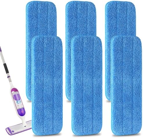 Microfiber Replacement Mop Pad, Reusable Floor Mop Pads Blue by Ailelan