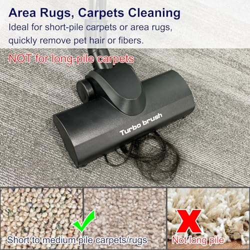 Portek Turbo Brush Head for 1-1/4" and 1-3/8" Vacuum Cleaners, Air-Driven Floor - Image 5