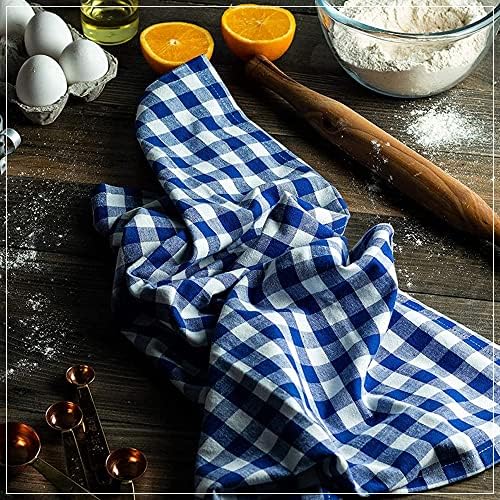 Royal Blue Classic Dish Towels Dishcloths Set - Image 3