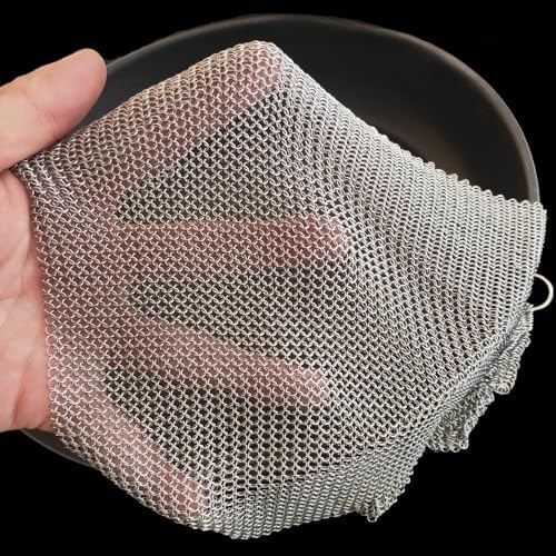 Cast Iron Cleaner & Chainmail Skillet Scrubber by Taspooke