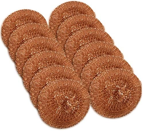 12 Pack Copper Coated Scourers by SCRUBIT – Scrubber Pad Used by SCRUBIT