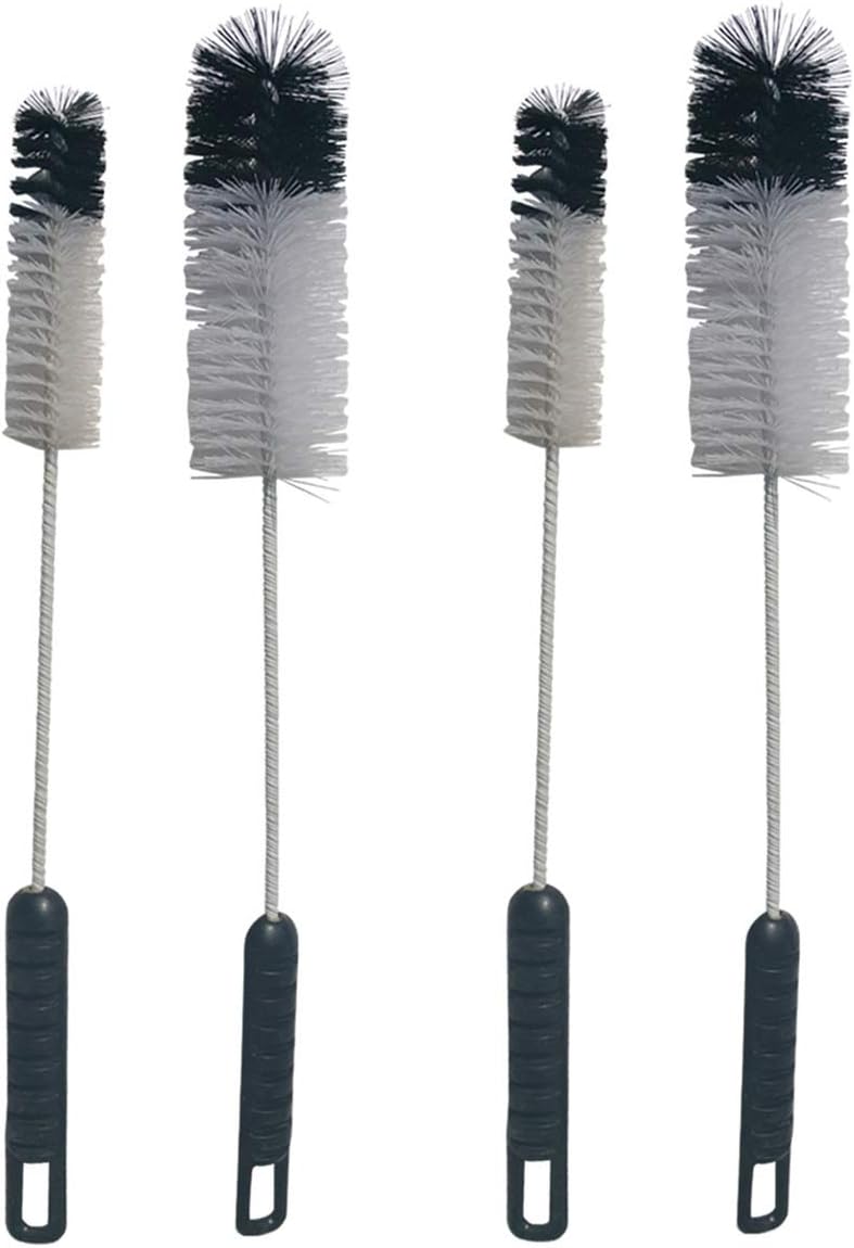 NewFerU Bottle Cleaning Brushes Long Handle Thin, Small Big Wire Cleaner Bendable Flexible for Water Wine Baby Bottles, Pipe, Tube, Hose, Flask (4)