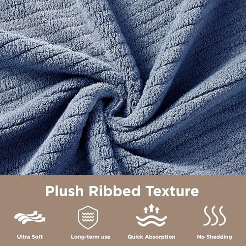 8 Piece Bath Towels Set, 2 Oversized 35 * 70 in Bath, 2 Hand, 4 Wash - Image 4