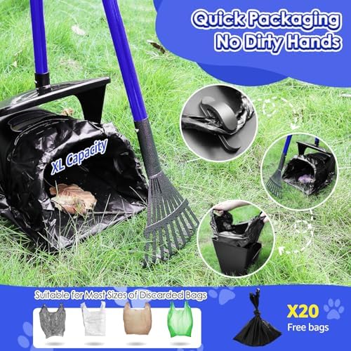 SlowTon Dog Pooper Scooper, 37.4" Long Handle Poop Scoop - Image 4