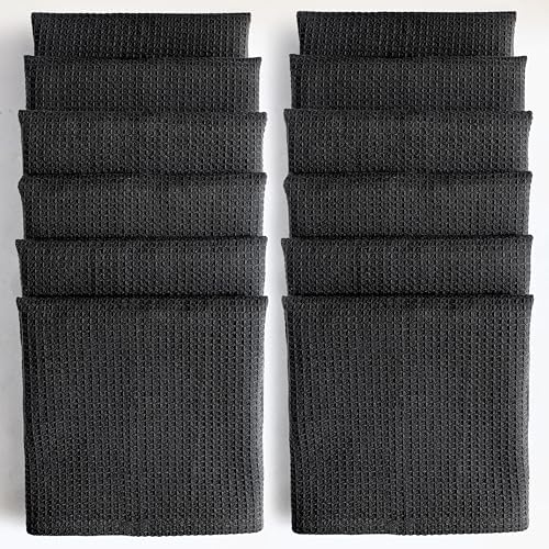 Dark Gray Cotton Cleaning Rags For Housekeeping - Image 3