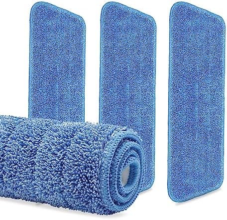 3-Pack Cinch Mop Replacement Heads, Microfiber Mops by MicrofiberWholesale
