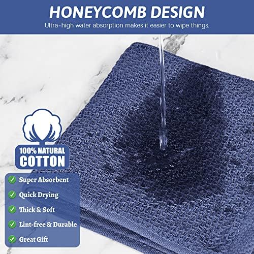 Nialnant 100% Cotton Kitchen Dish Towels, 6 Pack Waffle Weave - Image 4