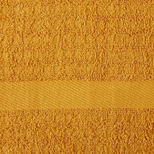 DII Basic Terry Collection Waffle Dishtowel Set, Solid Honey Gold, 4 Piece - Image 2