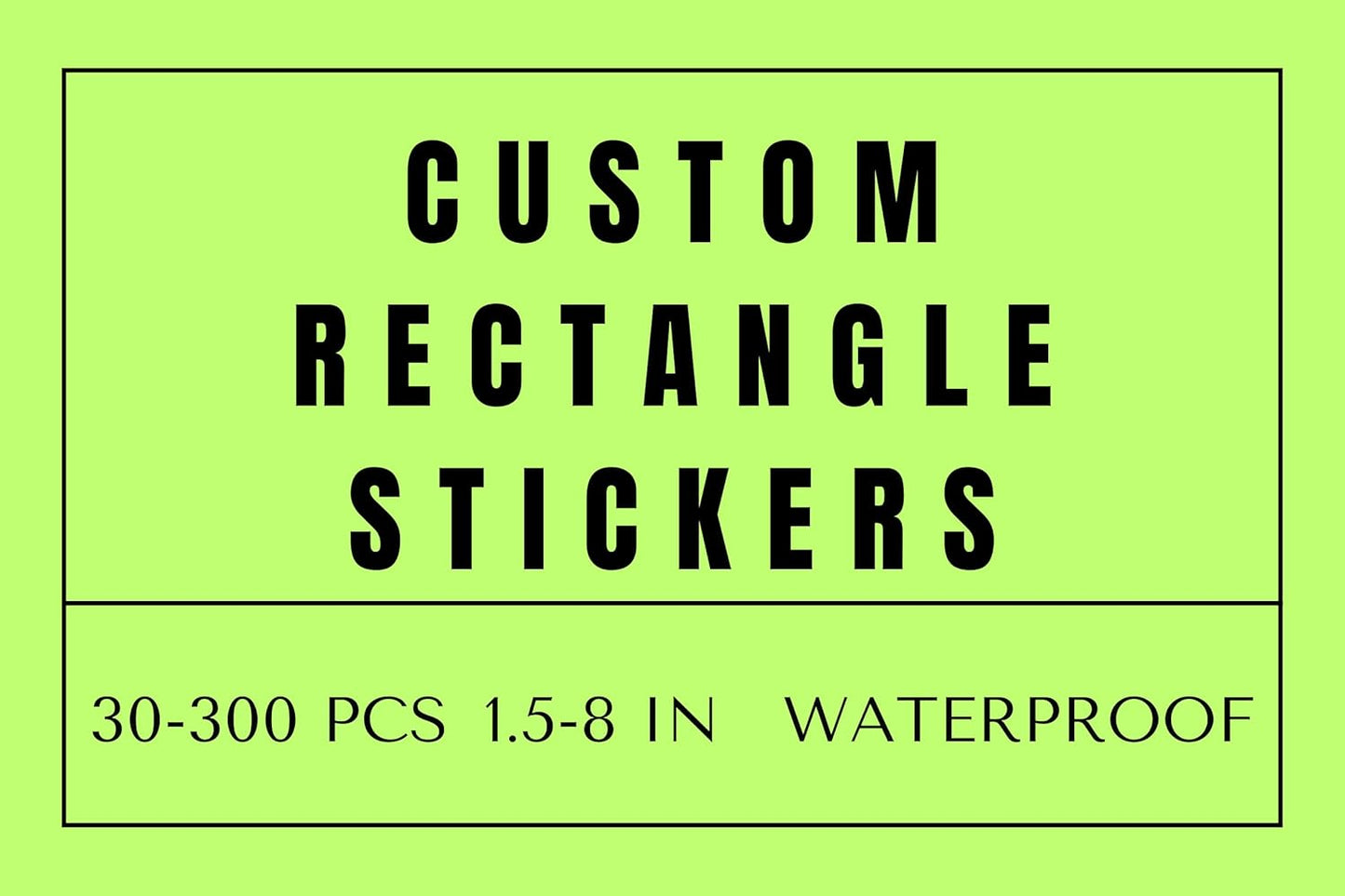 Custom Rectangle Stickers for Business Logo, Custom Rectangle Labels for Candle Jar Coffee, 30-300 pcs, Waterproof Glossy Vinyl Stickers, Upload Your Design (2.5x3.5 in)