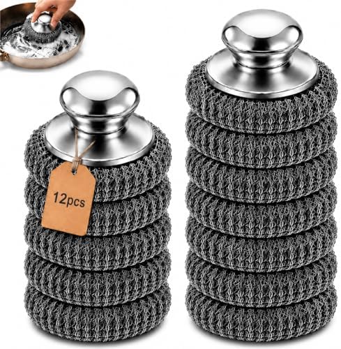 12PCS Steel Wool Scrubber，Steel Wool Pads by Unknown