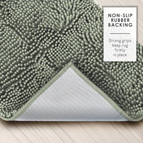 Hearth & Harbor Bathroom Rugs, Chenille Bath Mat - Image 5