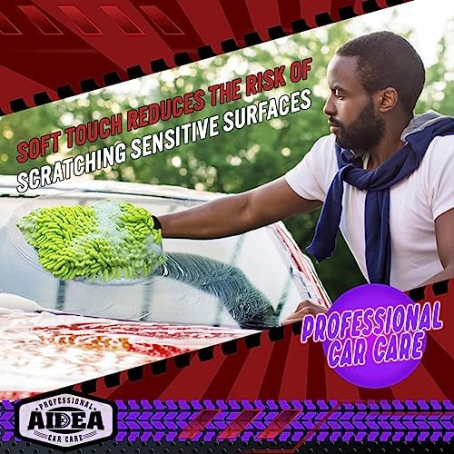 AIDEA Car Wash Mitt Microfiber, Car Wash Brush, 7.12''X10.14'' - Image 5