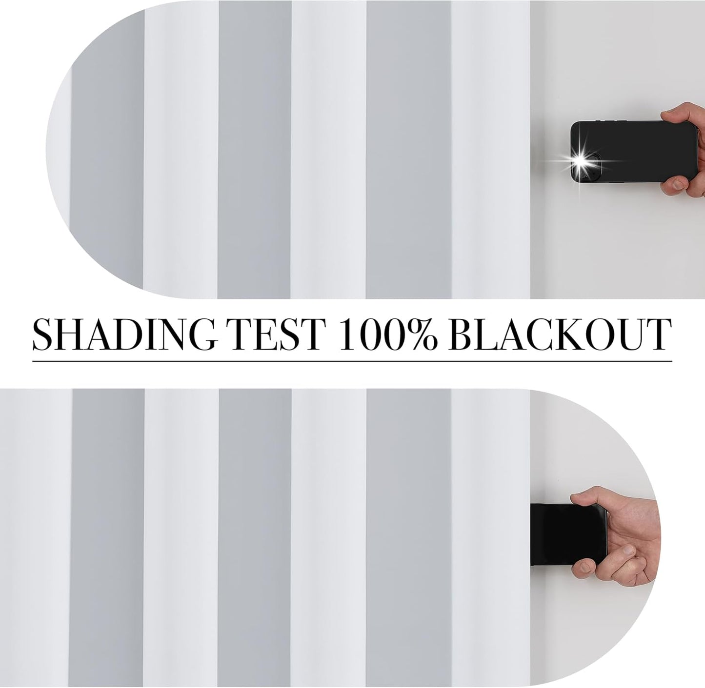 PONY DANCE White 100% Black Out Curtains 63 inch Length, Thermal Insulated Window Treatment Blacout Drapes for Bedroom, Room Darkening Noise Reducing Curtains for Living Room(2 Panels, 42 inches Wide)