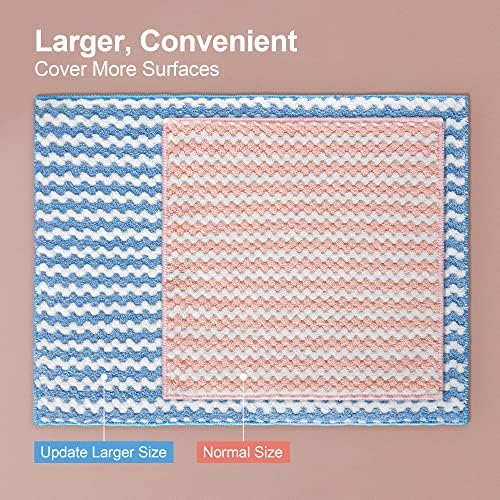 JOYMOOP 12 Pack Microfiber Cleaning Cloth, Larger Kitchen Towels, Dish Rags - Image 2