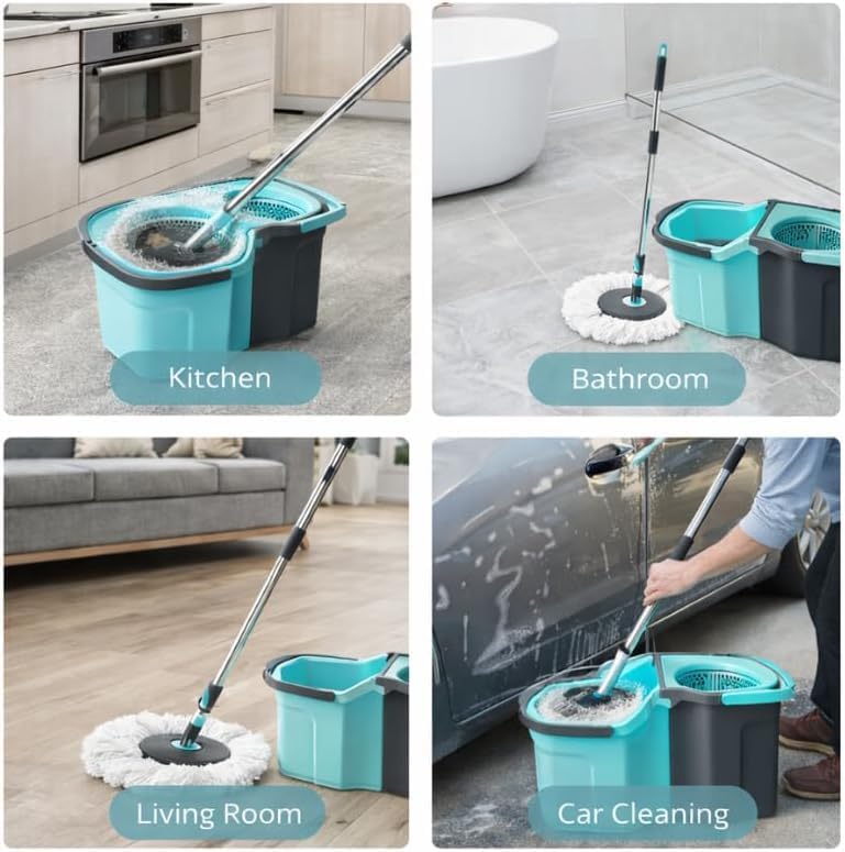 Spin Mop and Bucket System for Floor Cleaning - Image 4