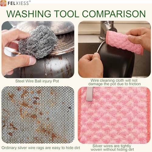 Pink Microfiber Scrubbing Pads, Non-Scratch - Image 4