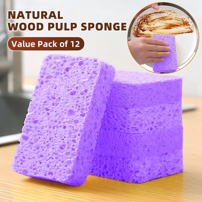 12 - Pack Non-Scratch Scrub Sponges - Sponges - Image 4
