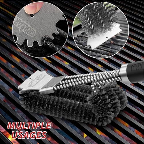 GRILLART Grill Brush and Universal Fit Scrapers - Image 5