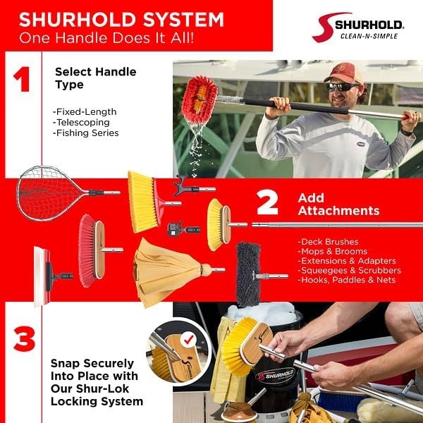 Shurhold 6" Nylon Extra Soft Bristles Deck Brush - Image 2