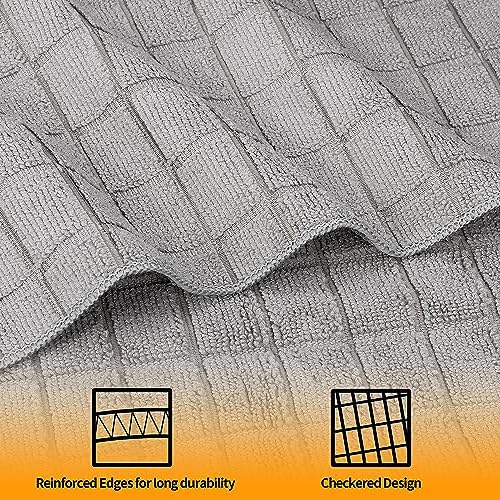 Microfiber Hand Bath Towels, 6 Pack 25''*15'' Grey Bathroom Hand Towels - Image 3