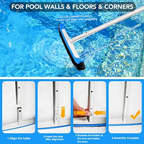 TidyMister Pool Brush 17.5'' Heavy Duty Swimming Pool Brushes - Image 6