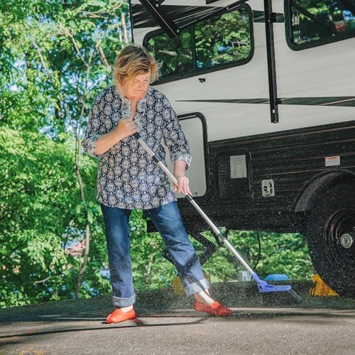 Camco Adjustable RV Broom and Dustpan - Image 2