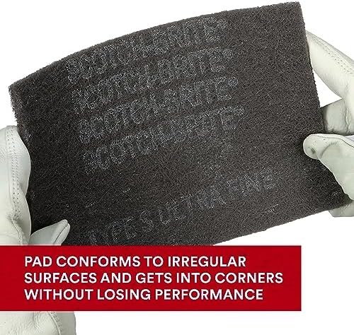 Scotch-Brite Ultra Fine Grade 7448 Hand Pad, 6 in x 9 in Hand Pads, Nonwoven - Image 6