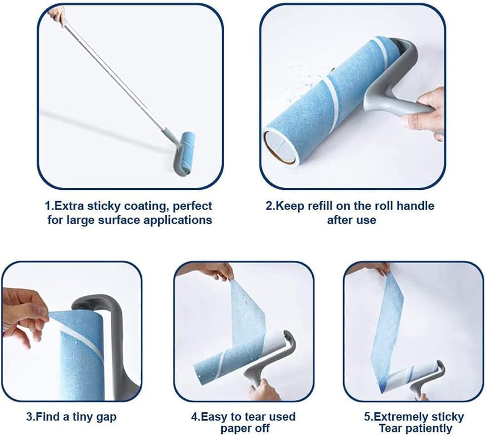 Layers Large Lint Roller Refill, Oversized Rollers, 10 in Wide 6 Packs - Image 5